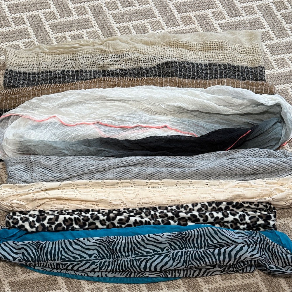 Assorted Patterned Scarves Infinity Style